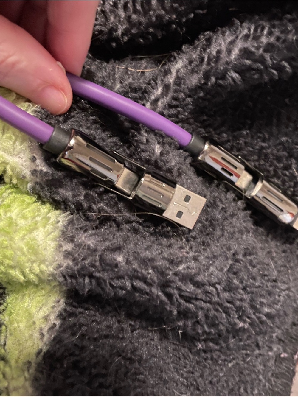 Purple USB-A to Micro USB Charging Cable - Durable Sync & Charge